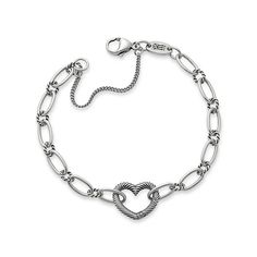 Changeable Heart Charm Bracelet - James Avery James Avery Charm Bracelet, James Avery Bracelet, Charm Holder Necklace, Pandora Bracelet Charms Ideas, Charm Bracelets For Girls, James Avery Charms, Leather Charm Bracelets, Classic Bangles, James Avery Jewelry