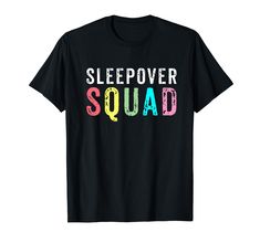 PRICES MAY VARY. This Sleepover Squad design makes a great birthday or sleepover favor for overnight birthday parties or regular weekend sleepovers. Wear this design to your next sleepover with your squad or crew to let the parents know that you're ready for the best slumber party ever. Lightweight, Classic fit, Double-needle sleeve and bottom hem Group Matching Pajamas, Sleepover Squad, Pajama Gift, Group Matching, Faith Tees, Pajamas Gift, Funny Outfits, Slumber Party, Matching Pajamas