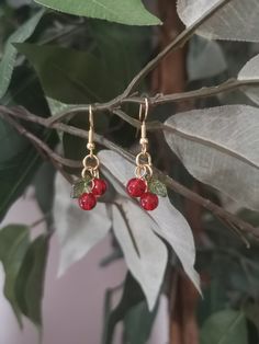 These cute cherry earrings are handmade with love in Finland. The hooks are made of 18K gold-plated surgical stainless steel so they are suitable for sensitive skin. Manufacturer's proof: Terhentuuli Palvelut Oy Artturintie 6 B 18 36220 Kangasala Finland https://www.etsy.com/shop/terhentuuli Jewelry Kawaii, Kawaii Earrings, Fruit Jewelry, Cherry Earrings, Food Earrings, Red Cherry, Earrings Cute, Earrings Dainty, Earrings Red