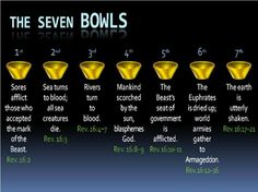 the seven bowls are shown in gold