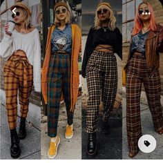 Marni High Waist Classic Vintage Plaids Style Pants Waist 14”Rise 11”Inseam 32” 90s Fashion Grunge Vintage, Grunge Style Outfits, Fashion Guys, Moda Grunge, Look Grunge, 90s Fashion Grunge, Pant Trends, Taylor Hill, 90s Fashion Outfits