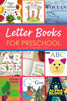 books for preschool with the title, letter books for preschool