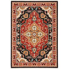 Lilihan 4929A Black Red Rug_1 Professional Carpet Cleaning, Red Area Rug, Black Rug, Brown Rug, How To Clean Carpet, Area Rugs For Sale, Indoor Rugs, Indoor Area Rugs, Traditional Decor