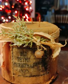 an old time christmas gift in a wooden box