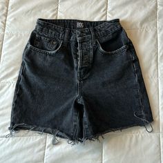 Black Jean Shorts From Urban Outfitters Size 24 Mom Jean Short Fit 4.5ish Inch Inseams Perfect Brand New Condition Urban Outfitters Shorts, Mom Jeans Shorts, Black Jean Shorts, Black Jean, Jean Short, Mom Jean, Jean Shorts, Mom Jeans, Urban Outfitters