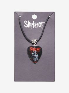 Rock out with this Slipknot necklace! Perfect for complementing your band tee  this necklace features a guitar pick pendant a decaying face with blood splatter. Slipknot Necklace, Pick Necklace, Guitar Pick Necklace, Blood Splatter, Alt Clothes, Band Necklace, Edgy Jewelry, Music Jewelry, Music Accessories