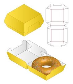 an open box with a donut inside