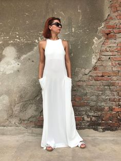 Women White Dress, Plus Size Maxi Dress, Women Dress, White Kaftan, Abaya Dress, Minimalist Dress, C Luxury Sleek Maxi Dress For Summer, Plain White Maxi Dress Short Sleeves, Luxury White Dresses For Daywear, Luxury White Maxi Dress For Spring, Cheap White Maxi Dress For Casual Wear, White Dress Summer Casual Long, White Summer Dress Long Classy, Luxury White Maxi Dress For Daywear, Cheap Chic Maxi Dress For Daywear