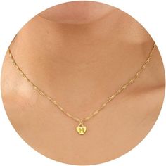 Discover the charm of our Tiny Heart Initial Pendant Necklace, a piece that combines personal significance with timeless elegance. Crafted to complement any attire, this necklace makes for a perfect gift or a lovely treat for yourself." ✦ MATERIALS & DESIGN ✦ Pendant Perfection: The heart initial pendant, measuring 10mm x 12mm, is beautifully crafted with 18K gold plated over stainless steel, ensuring durability and a radiant finish. Versatile Chain: Accompanied by a 2-inch extender, our chains Personalized Vintage Heart Necklace For Valentine's Day, Vintage Heart Charm Necklace For Mother's Day, Personalized Vintage Heart Necklace For Mother's Day, Delicate Heart Charm Necklace With Round Pendant, Vintage Heart Pendant Charm Necklaces For Mother's Day, Vintage Heart Pendant Charm Necklace For Mother's Day, Elegant Heart Shaped Charms Necklace, Elegant Heart-shaped Charms Necklace, Elegant Heart-shaped Charm Necklace