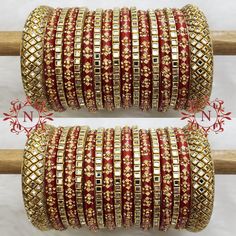 This is a beautiful handmade bangle set with Rajputi, Marwari and Rajasthani cultural look. We are based in Jodhpur Rajasthan which is a city of rich heritage culture and the same touch we provide in our designs. we provide premium quality handmade designer bangles with rich stone and kundan work perfect for all traditional outfits and also for gifting purpose.This is a royal bridal chura with rich kundan work on acrylic plastic base. Rajputi Look, Wedding Chura, Jodhpur Rajasthan, Designer Bangles, Bridal Chura, Bangles Diy, Kundan Work, Bracelets Design, Handmade Bangles