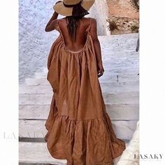 Lasaky - Elegant Maternity Beach Dress with Seductive Tie-Back and No Sleeves Bohemian Schick, Maternity Beach, Mode Hippie, Stil Boho, Sleeveless Long Dress, Vacation Dresses, Women Long Dresses, Boho Chic Fashion, Trendy Dresses