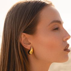 If sophisticated were an earring. These WILL make your look so stylish, cool and chic. We mean it when we say, these earrings are made for everyday wear. Shower, exercise and wear to bed while looking stylish. - 14k gold-filled, made in the US- Height: 27mm, Width: 15mm- Waterproof, tarnish resistant & hypoallergenic Chic Yellow Gold Huggie Earrings, Modern Teardrop Single Clip-on Earring, Modern Single Teardrop Clip-on Earring, Modern Gold Plated Drop Clip-on Earrings, Chic Gold Huggie Earrings, Sleek Gold Earrings For Pierced Ears, Modern Gold-plated Drop Hoop Earrings, Modern Gold Plated Drop Hoop Earrings, Chic Teardrop Earrings Tarnish Resistant