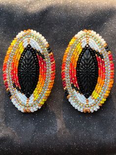 Cindy Lu, Powwow Beadwork, Beaded Hats, Native Fashion, Medallion Earrings