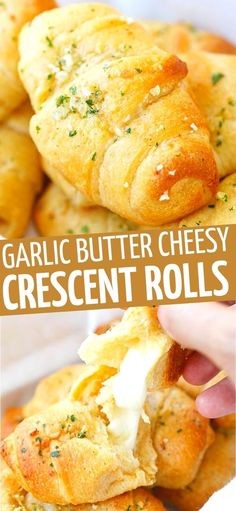 garlic butter cheesy crescent rolls are the perfect appetizer for any party