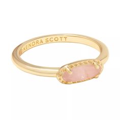 Kendra Scott Emma 14k Gold Over Brass Band Ring - Rose Quartz 8 : Target Preppy Wedding Ring, Vintage Ring Collection, Cute Rings Gold, Kendra Scott Rings, Pink And Gold Jewelry, Jewelry Gold Rings, Kendra Scott Ring, Jewelry Kendra Scott, Stack Rings