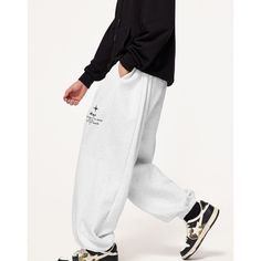 Autumn Wide Leg Hip Hop Dance Sweatpants  Material: 63%Cotton+37% Polyester   Size: S, M, L, XL, Color: Blue, Black, Light Gray, Purple  Season: Spring, Autumn,   Occasion: Leisure, Outdoor, Daily, Vacation Baggy Winter Streetwear Bottoms, Gray High-waisted Pants For Streetwear, Winter Full Length Pants With Relaxed Fit, Winter Full Length Relaxed Fit Pants, Winter White Sweatpants With Letter Print, White Letter Print Sweatpants For Winter, Full Length Relaxed Fit Pants For Winter, Relaxed Fit Full Length Pants For Winter, Winter Streetwear High-waisted Pants