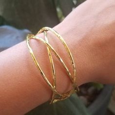 Elegant Hand Wrapped Gold Jewelry, Gold Hand Wrapped Bracelet, Elegant Hand Wrapped Bangle, Gold Hand-wrapped Bracelets For Gifts, Hand Wrapped Gold Bracelets As Gift, Hand Wrapped Gold Bracelets For Gift, Adjustable Handmade Yellow Gold Pearl Bracelet, Dainty Hand Wrapped Gold Bracelet, Hand Wrapped Gold Jewelry Gift