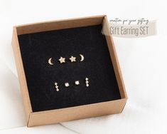 Sterling Silver Earring Set (comes in all Pair) ※ This Set Earring will come with 4 style of the earrings (A Pair of each style) ※ Wearable on Cartilage, Tragus, Helix, Conch, Earlobes ※ Nicke-free, perfect for those with sensitive ears and metal allergies I T E M ∙ S P E C I F I C A T I O N S ㆍMaterial : 925 Sterling Silver (contain 92.50% pure silver), AAA Cubic zirconia ㆍFront Jewel Dimensions : A / B / C / D ㆍBall Size : 3mm ㆍColor : Silver, Gold (Vermeil) ㆍBar type : OPTIONAL (Type & Length Celestial Star Cartilage Earrings As Gift, Celestial Star-shaped Piercings For Gifts, Celestial Star-shaped Piercings As Gift, Celestial Star Piercings Gift, Gold Celestial Cartilage Earrings As Gift, Gold Celestial Style Piercings As Gift, Celestial Gold Piercings As Gift, Celestial Gold Piercings For Gift, Silver Earring Set