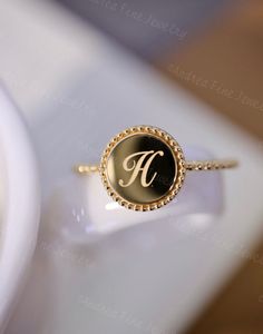 Customized Cursive Initial Ring, Script Initial Ring, Engraved Initial Ring, Custom Letter Ring, Dainty Alphabet Single Letter Pinky Ring ✿GOLD PURITY✿ 14K Solid Gold (58.3% pure gold and 41.7% alloy.) ✿HYPOALLERGENIC✿ All jewelry are made without lead, nickel, and cadmium. Hypoallergenic jewelry is higher-grade and purer. It is safe for the most sensitive skin or even babies! Production time Our jewelry is purely handmade, every production detail, we pay close attention to, every step of the pr Heirloom Rose Gold Initial Ring For Wedding, Luxury Initial Ring For Wedding With Round Cut, Luxury Initial Ring With Round Cut For Wedding, Elegant Personalized Ring Jewelry, Elegant Personalized Jewelry Ring, Heirloom White Gold Initial Open Ring, Luxury Adjustable Engraved Ring, Luxury Adjustable Engraved Round Ring, Personalized White Gold Diamond Ring