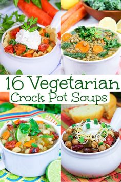 vegetarian crock pot soups are the perfect way to use up those leftovers