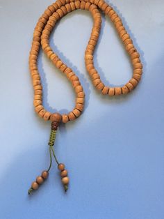 Bodhi Seed Mala Necklace Light shade handmade with adjustable knot and Sandalwood end beads Amber Resin, Buddhist Prayer, Adjustable Knot, 108 Bead, Mala Necklace, Light Shade, Light Shades, Fun Things To Do, Knot