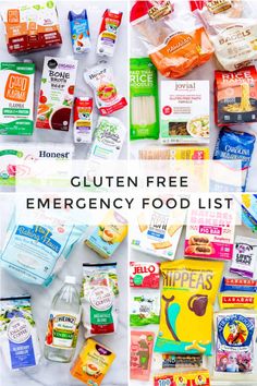 the emergency food list is filled with all kinds of items that are needed to be taken out