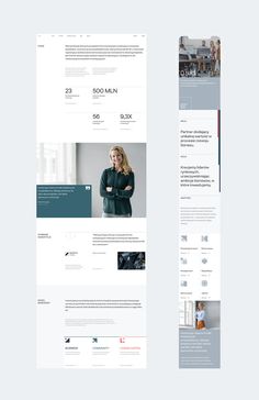 two page layouts for the website