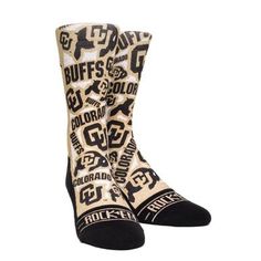 Colorado Buffaloes Youth NCAA Logo Sketch Socks - Team Color Logo Sketches, College Stuff