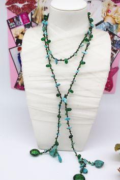 "Gorgeous Vintage Bohemian Heart Turquoise and Glass Stone Beaded Necklace. The Necklace is a wrap Tie Style Necklace or can be use as a belt.. Length 47\". Great Condition. The Power of Turquoise promotes emotional awareness. Enhances Friendships, Love, Communication and Loyalty. Perfect for a Gift. Pre Love Great Condition Vintage 90s Heart Turquoise and Glass Stone Beaded Necklace Beach Jewelry/Chakra Jewelry Wrap Tie Style Necklace Length: 47\" Shipping from 3-5 Days No Returns or Exchanges Adjustable Turquoise Necklace For Summer, Adjustable Lariat Beaded Necklace For Beach, Summer Bohemian Gemstone Beads, Handmade Turquoise Necklace For Summer Beach, Hippie Green Jewelry With Colorful Beads, Bohemian Gemstone Beaded Necklaces For Vacation, Bohemian Green Crystal Necklace With Colorful Beads, Colorful Beads Lariat Necklace For Beach, Hippie Beaded Necklaces With Gemstone Beads For Beach