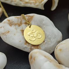 Dainty 14k Solid Gold Om Necklace, Personalized Yoga Necklace, Gold Ohm Necklace for women , Custom 14k Aum Solid Gold Pendant for layered,necklace for gift Round Brass Charm Necklaces As Gift, 14k Gold Amulet Necklace For Gift, 14k Gold Amulet Necklace As Gift, 14k Gold Amulet Necklace Gift, Spiritual 14k Gold Charm Necklace For Gift, Symbolic Medallion Necklace As A Gift, Symbolic Medallion Necklace For Gifts, Cadmium-free Yellow Gold Necklace For Gifts, Cadmium-free Round Pendant Necklace For Gift