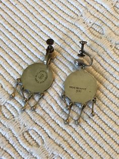 "Lovely, vintage Los Ballesteros earrings, with an early mark, Iguala, instead of Taxco, and double B. The rest of the mark is illegible. The errings are 1 5/8\" long and 7/8\" wide. They are screw back, and in excellent, vintage condition." Vintage Dangle Chandelier Earrings For Anniversary, Vintage Chandelier Earrings For Anniversary, Vintage Chandelier Dangle Earrings For Anniversary, Vintage Sterling Silver Dangle Plug Earrings, Vintage Sterling Silver Drop Plug Earrings, Vintage Sterling Silver Drop Earrings, Vintage Sterling Silver Drop Clip-on Earrings, Vintage Sterling Silver Chandelier Drop Earrings, Vintage Sterling Silver Dangle Chandelier Earrings