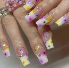 Summer Nail Colors, Retro Nails, Manicure Colors, Abstract Nail Art, Summer Manicure, Casual Nails, Pretty Nail Designs, Really Cute Nails, Summer Nails Colors