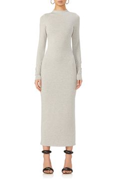 This close-fitting maxi dress is made from stretchy jersey and designed with a low funnel neck and long sleeves. Funnel neck Long sleeves 95% polyester, 5% spandex Machine wash, tumble dry Imported Jersey Maxi Dress, Fitted Maxi Dress, Maxi Jersey Dress, Long Sleeve Jersey, Funnel Neck, Nordstrom Dresses, Funnel, Soft Knits, Midi Length