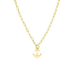 Mini anchor with slender paper clip link necklace is made of 14k yellow gold.  100% Handmade in Boca Raton, FL - Each piece is made to order.  Necklace adjustable length: 16-18 inches. Anchor pendant height: 7.4mm.  Spring ring clasp.  Approximate weight: 1.9 grams. Perfect gift for any occasion and age.  Wear every day, combining with different styles to switch up your look. Made from pure high-quality solid gold. Beautiful package without an invoice, ready for gifting. Production time: Please Shine Jewelry, Nautical Necklace, Sea Necklace, Anchor Pendant, Anchor Necklace, Holiday Jewelry, Yellow Gold Chain, Adjustable Necklace, Religious Gifts