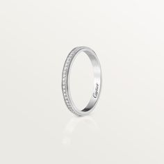 CRB4093600 - Cartier d'Amour wedding band - Platinum, diamonds - Cartier Classic Cartier Diamond Ring With Pave Setting, Cartier Diamond Ring With Pave Setting For Wedding, Classic Cartier Rings With Pave Setting, Cartier White Gold Rings With Pave Setting, Cartier Diamond Promise Jewelry, Cartier Platinum Diamond Ring With Diamond Accents, Cartier Diamond Jewelry For Promise, Cartier Platinum Diamond Ring With Vvs Clarity, Cartier Diamond Ring With Vvs Clarity In Platinum