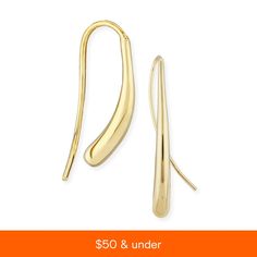 in stock Modern Yellow Gold Earrings From Macy's, Modern Macy's Jewelry With Polished Finish, Modern 14k Gold Jewelry From Macy's, Macy's Modern 14k Gold Earrings, Macy's Modern Yellow Gold Earrings, Macy's Elegant Yellow Gold Earrings, Timeless Teardrop Earrings With Polished Finish, Macy's Modern Earrings With Polished Finish, Timeless Teardrop Polished Earrings