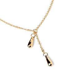 This double teardrop sliding necklace from PDPAOLA™ at Zales offers you the style options you desire. Sterling silver with 18K gold plate Features two polished teardrop-shaped dangles, each suspended from one end of the rolo chain With a sliding ring, this design can be styled as a lariat necklace or a double-pendant necklace 25.0 inches total length ICONS collection from PDPAOLA™ Adjustable Teardrop Pendant Drop Necklace, Gold Adjustable Teardrop Pendant Drop Necklace, Gold Adjustable Teardrop Drop Necklace, Adjustable Drop Necklace For Formal Occasions, Formal Adjustable Drop Necklace, Adjustable Gold Drop Necklace, Adjustable Drop Necklace With Delicate Teardrop Pendant, Teardrop Drop Necklace With Adjustable Chain For Formal, Gold Teardrop Necklace With Detachable Pendant