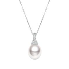 Teardrop-shapedSouth Sea saltwater cultured pearl 18K solid gold, and diamonds Size: 1 pearl 11-12 mm, 1pc Weight of diamonds: 40 diamonds, around 0.18 carats in total Chain length: 42cm + 3cm (adjustable) Handpicked of every pearl, only the top 1% of pearls are selected Handcrafted Lifetime warranty Luxury Drop Pearl Necklace, Elegant White Diamond Teardrop Pendant Necklace, White Gold Pearl Pendant Necklace In Drop Shape, Elegant Pear Shaped Necklace With Diamond Accents, Elegant Pear-shaped Necklace With Diamond Accents, Elegant White Teardrop Pendant Diamond Necklace, Formal Pear-shaped Pearl Necklace, White Gold Teardrop Pearl Necklace With Charm, White Gold Drop Pearl Necklace