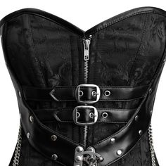 The Black corset top plus size Brocade Corset with Front Zipper is a versatile option that serves multiple purposes, including tight lacing, shaping the body, and training the waist. It is a prudent investment for achieving your desired physique or appearance. Moreover, this corset sets you apart and draws attention to you. The Over Bust Corset provides substantial support for the lumbar, midsection, and lower back, potentially improving posture during everyday tasks. Its robust design, featurin Gothic Black Corset With Zipper Closure, Fitted Gothic Corset With Zipper Closure, Underbust Corset With Zipper Closure For Party, Fitted Overbust Corset With Zipper Closure, Fitted Underbust Corset With Zipper Closure, Brocade Corset Top, Corset Top Plus Size, Over Bust Corset, Voodoo Costume