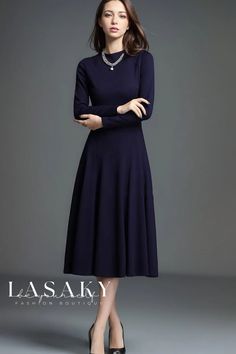 Lasaky - Elegantly Fitted A-Line Knit Bodycon Dress for a Sleek and Stylish Look Ribbed Knit Bodycon Dress, Knit Bodycon Dress, Style At A Certain Age, Career Outfits, Advanced Style, Dreamy Dress, Current Styles, Skirt Skirt, Ball Gowns Wedding