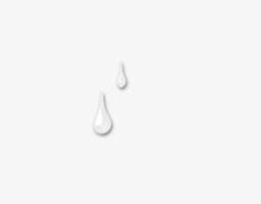 two drops of water on a white background