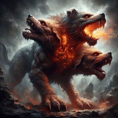 an image of a monster with flames coming out of its mouth