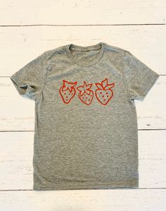 Strawberry Shirts for Kids, Strawberry Fields Shirt, Berries Shirt for Girls, Ecofriendly Clothing for Kids, Screen Printed Shirts - Etsy