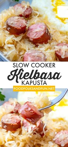 this slow cooker kielbasa kapusta is an easy and delicious side dish