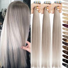 ad eBay - Tape In Remy Human Hair Extensions Real Soft Skin Weft Thick Full Head Wavy/GRey - Buy Now, click the link (eBay) Remy Human Hair Extensions, 100 Remy Human Hair, Styling Products, Soft Skin, Remy Human Hair, Skin So Soft, Human Hair Extensions, Balayage, Hair Extensions