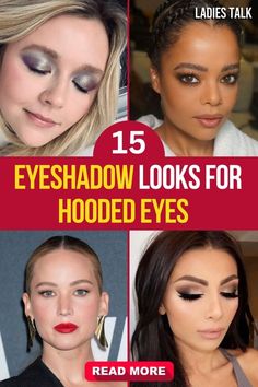 Eyeshadow Looks For Hooded Eyes, Looks For Hooded Eyes, Big Eyelids, Eyeshadow For Hooded Eyes, Fall Eyeshadow Looks, Fall Eyeshadow, Dramatic Smokey Eye, Eye Makeup Application