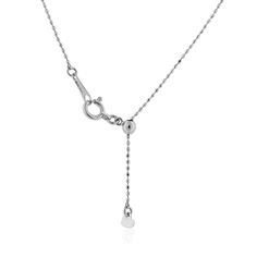 14K White Gold Necklace with 0.50 Carats (total weight) of HI I12 Diamonds. The adjustable necklace measures approximately 18" in total length. White Gold Necklace, The Necklace, White Gold Necklaces, Sapphire Necklace, Fine Jewels, Adjustable Necklace, Blue Sapphire, Diamond Necklace, Gold Necklace