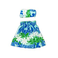 Malulani Hula Keiki Set - Polynesian Cultural Center Multicolor Matching Set For Playtime, Multicolor Playwear Sets, Multicolor Matching Set For Playwear, Playful Multicolor Vacation Sets, Playful Multicolor Sets With Floral Print, Blue Cotton Sets For Vacation, Blue Cotton Vacation Sets, Multicolor Matching Beach Set, Multicolor Matching Set For Beach