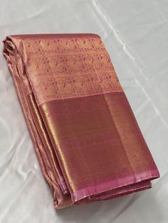 Bridal Collection Onion Pink Color Pure Kanchipuram Silk Saree | Indian Traditional Ethnic Saree | Wedding or Party Wear Saree | Handwoven Gift Saree for Her Product Details : Saree Type : Pure Kanchipuram Silk Saree Golden Zari, Silk Mark Certified Blouse Piece : Yes (Un-Stitched) Saree Length : 5.5 Meters Blouse Piece Length : 80 cm Saree Weight : 0.9 kg Saree Fabric : Pure Kanchipuram Silk  Color : As shown in the picture Work : weaving Pattern : designer Occasion: Party Wear, Formal Wear, Fe Gold Handloom Pre-draped Saree For Wedding, Unstitched Brocade Pre-draped Saree For Wedding, Brocade Pre-draped Saree For Wedding And Eid, Wedding Brocade Pre-draped Saree For Eid, Wedding Eid Brocade Pre-draped Saree, Transitional Wedding Pre-draped Saree With Self Design, Brocade Saree With Cutdana For Puja, Wedding Tussar Silk Pre-draped Saree With Traditional Patterns, Brocade Saree For Puja And Transitional Season