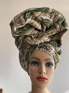 African autogele, ready to wear gele, African hat, traditional wedding hat... Already made head wear Easy to wear  Velcro at the back to make it fit all head sizes color; ivory, army green and gold Traditional Gold Turban Headband, Traditional Gold Headband Turban, Traditional Yellow Adjustable Headwrap, Traditional Adjustable Yellow Headwrap, Adjustable Traditional Headwrap, Adjustable Green Headpiece For Church, Traditional Adjustable Headwrap Headband, Traditional Yellow Headwrap For Wedding, Traditional Adjustable Headscarf For Wedding